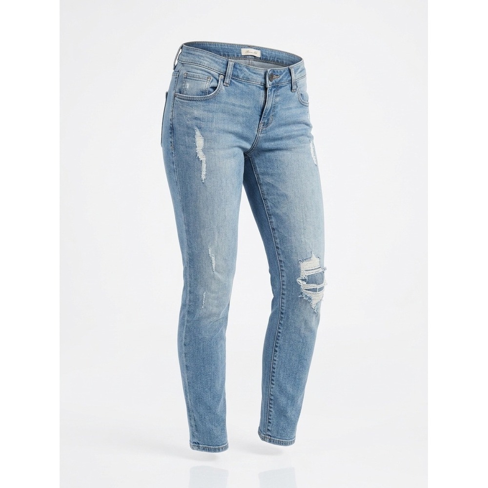 Kut from the Kloth Adele Slouchy Boyfriend Jeans Blue Distressed - 8